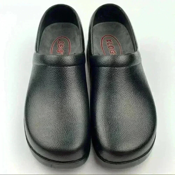 Klogs closed back clogs 9 black leather slip on - Picture 2 of 10